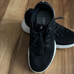 Allbirds Black Knit Shoes with White Soles